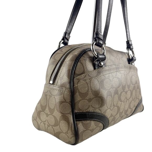 COACH-F18918-PEYTON-SATCHEL KHAKI/MAHOGANY - Picture 4 of 9